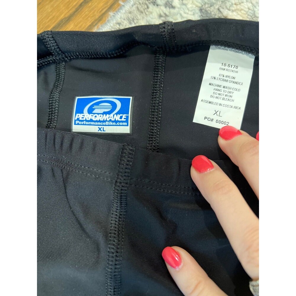 Performance Century Cycling Shorts Black Padded Bike Shorts Mens XL NWT NEW - Picture 5 of 5